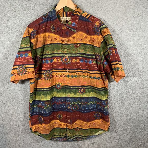 The Territory Ahead Shirt Mens Size L Tall Hawaiian Button Tropical Multicolor - Picture 1 of 6